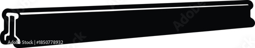 Silhouette Heavy Duty Steel I Beam Construction Profile Structural Engineering Vector Illustration