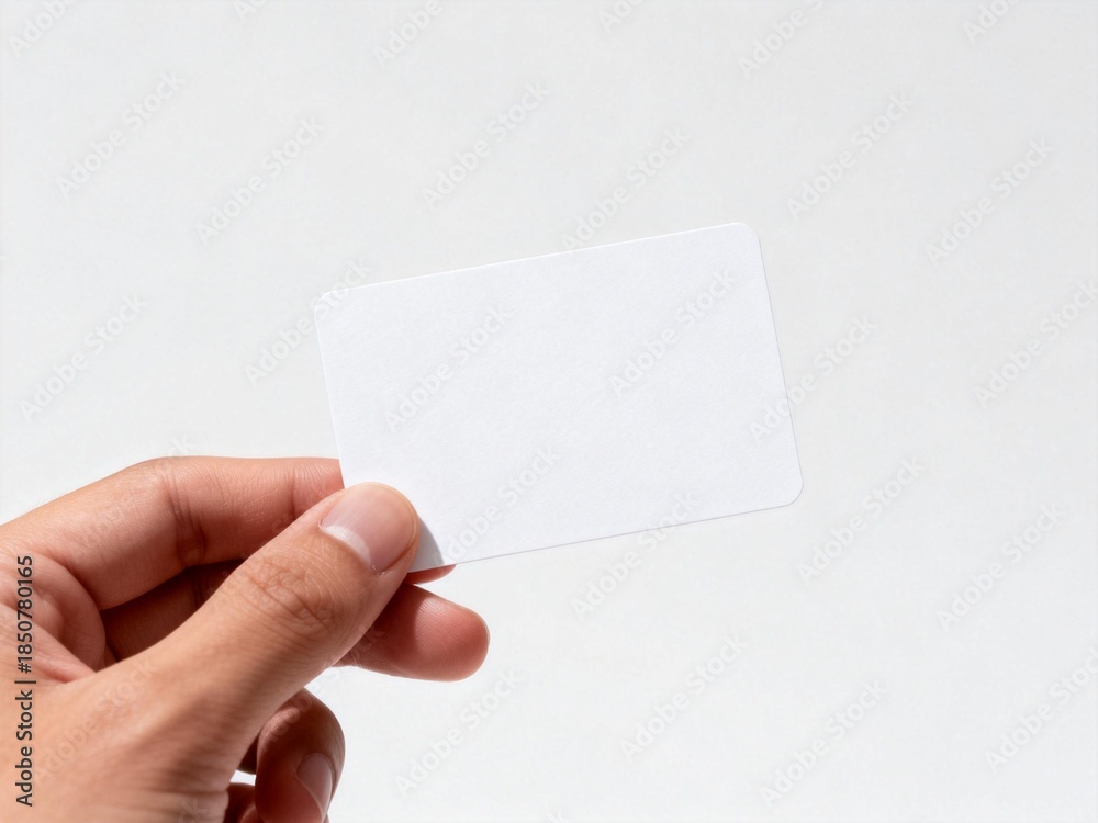 Obraz premium Hand holding blank white card