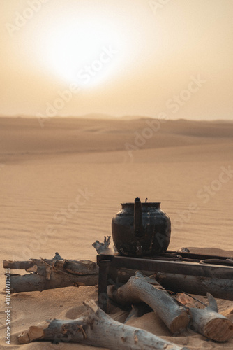 sunset in the desert in siwa in Egypt