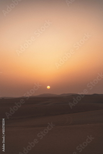 sunset in the desert in siwa in Egypt