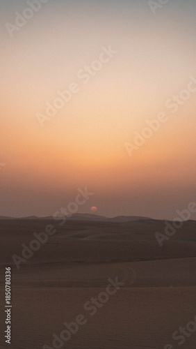 sunset in the desert in siwa in Egypt