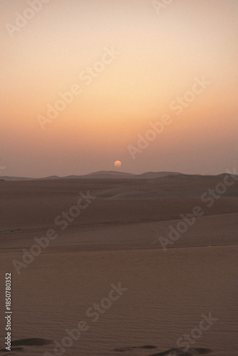 sunset in the desert in siwa in Egypt