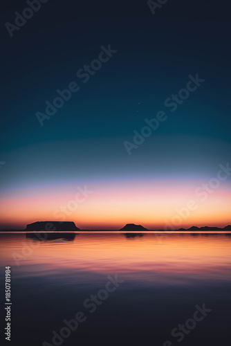 sunset over the salt lakes in siwa Egypt