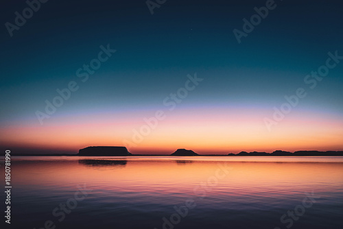 sunset over the salt lakes in siwa Egypt