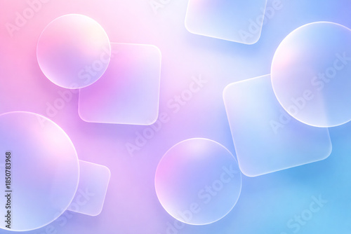 Modern frosted glassmorphism abstract geometric background