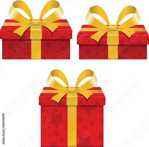 Open gift box surprise Christmas present holiday celebration vector design