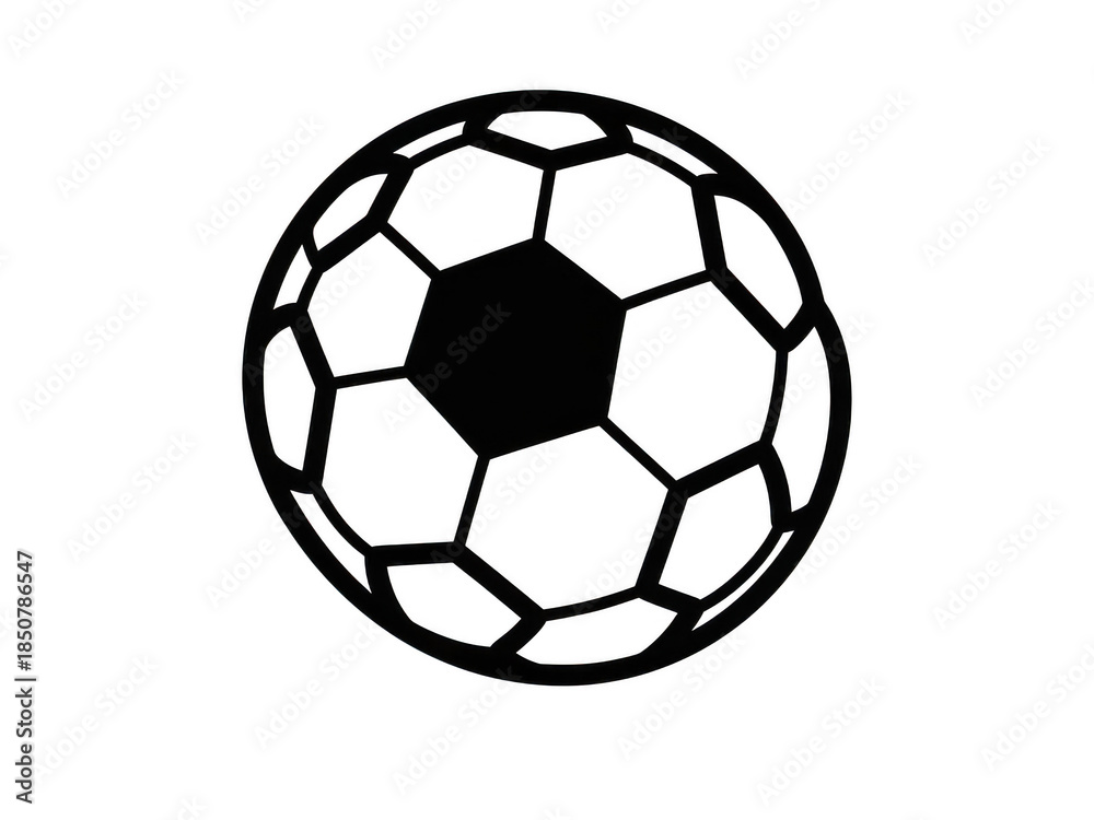 Fototapeta premium Soccer ball icon isolated on transparent background