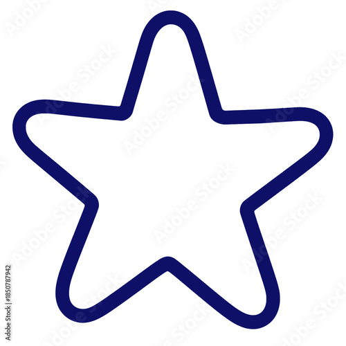 Blue star shape with rounded edges