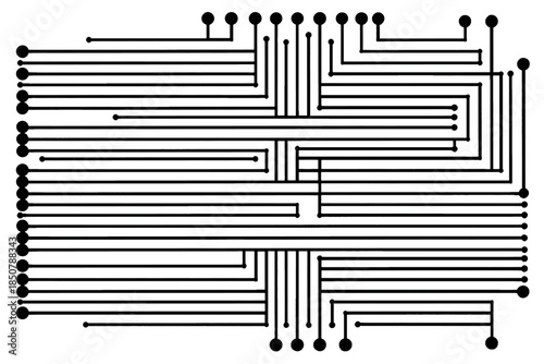Complex Circuit Board Design Isolated