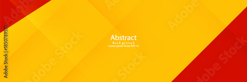 Abstract Yellow and Red Geometric Background with Diagonal Shapes. Modern concept for graphic design, background, web design, poster, banner, book, slideshow.
