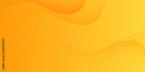 Abstract Deep Yellow and Orange Fluid Wavy Layers Background