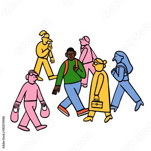 Man standing out from crowd