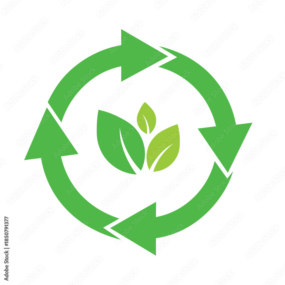 Obraz premium green eco friendly icon
