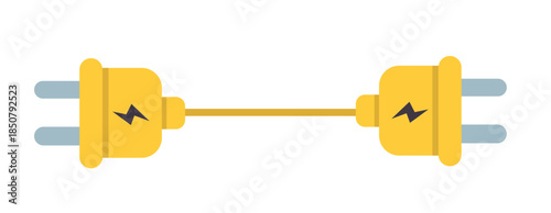 Two Electrical Plugs Connected