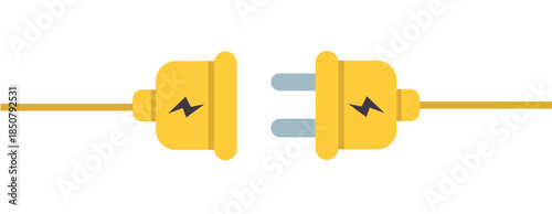 Two Electrical Plugs Connected
