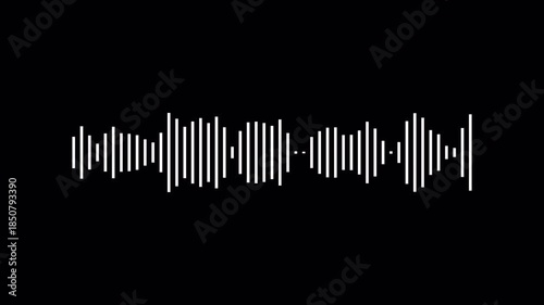 sound Audio waveform spectrum animation. sound wave audio wave form isolated on a transparent background. Audio sound waveform background.