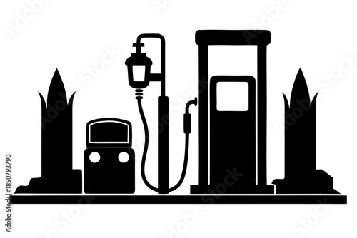 gas pump vector illustration
