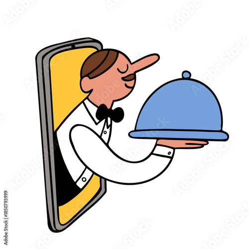 Food delivery with mobile application