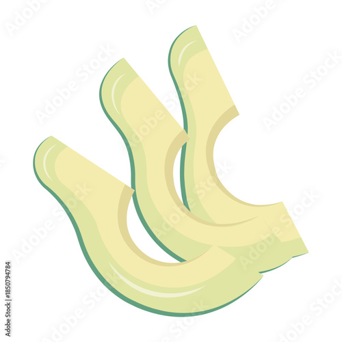 Vector colourful icon for Sliced avocado