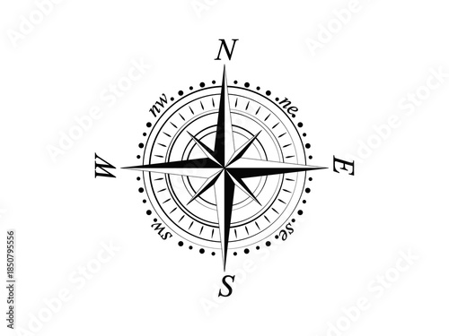 vector compass icon
