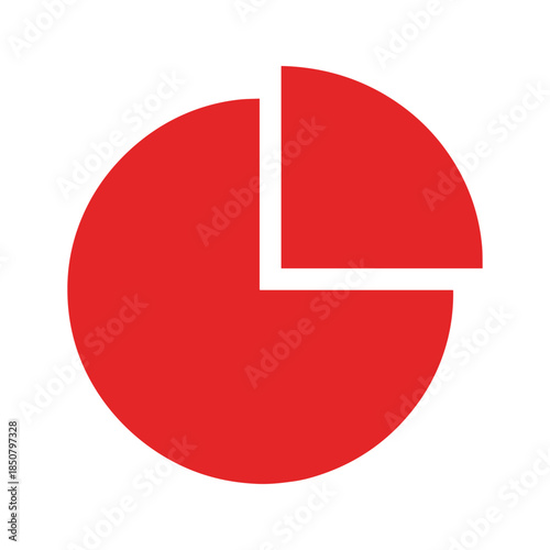 Red Pie Chart Graphic