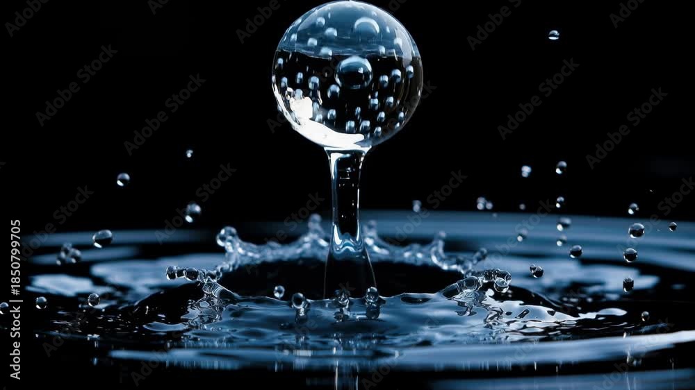 custom made wallpaper toronto digitalA water droplet-shaped Earth, symbolizing the global nature of World Water Day and environmental protection