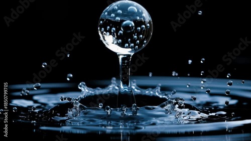 Wallpaper Mural A water droplet-shaped Earth, symbolizing the global nature of World Water Day and environmental protection Torontodigital.ca