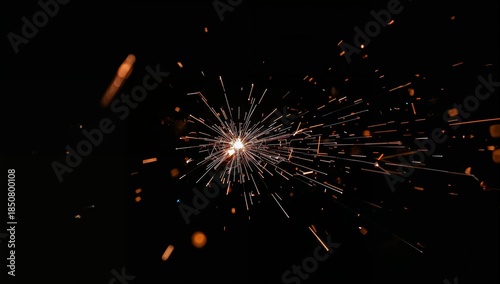 Electric dispersion flickers briefly leaving fragmented light impressions suspended in darkness