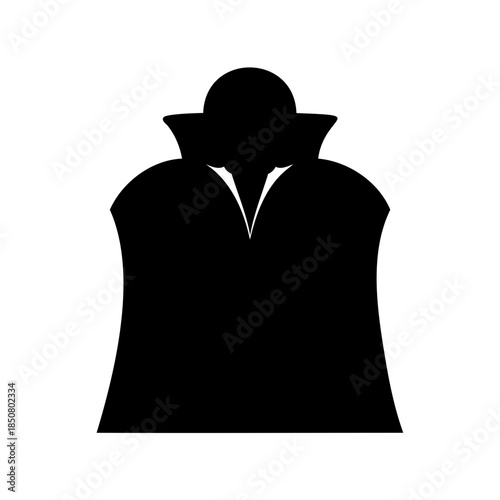Silhouette of a vampire cloak, suitable for Halloween vector design