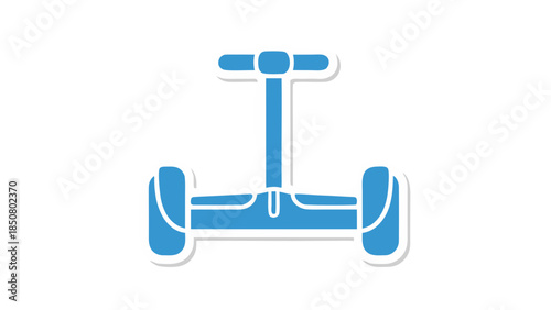 Blue Self-Balancing Scooter Icon