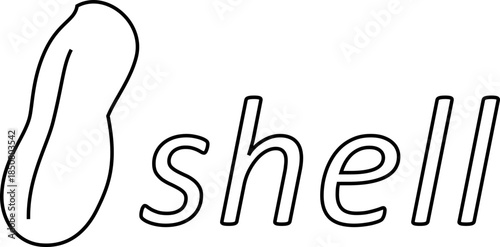 In a nutshell concept minimal vector outline depiction