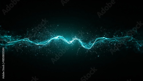 Turquoise shard ignites briefly splitting into cyan trails of ephemeral glowing abstraction