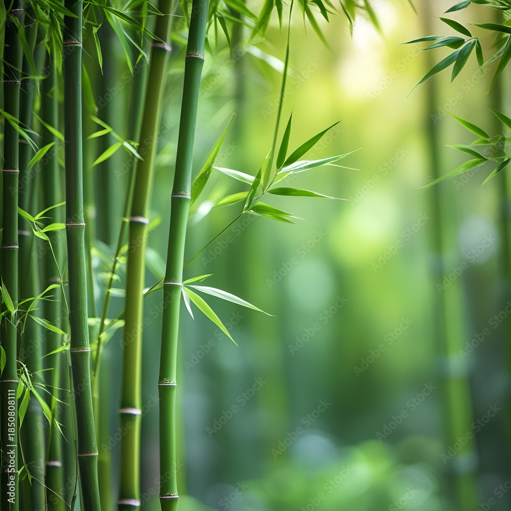 Obraz premium A bamboo and vibrant outdoors still life photograph