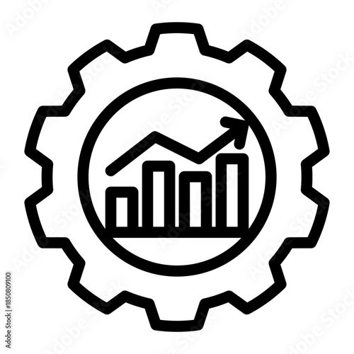 Productivity Performance Profit Growth Icon from Data Analysis Icon Collection (Outline style)