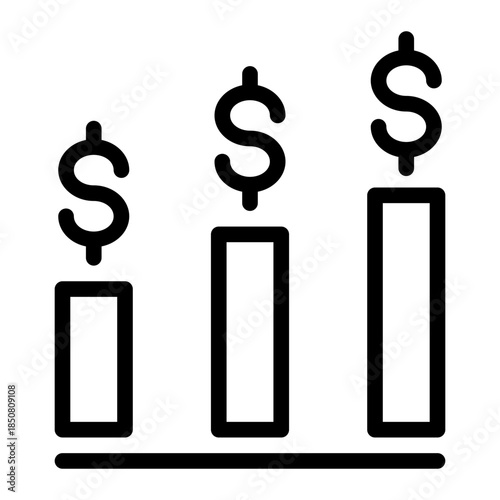 Profit Growth Statistical Performance Icon from Data Analysis Icon Collection (Outline style)