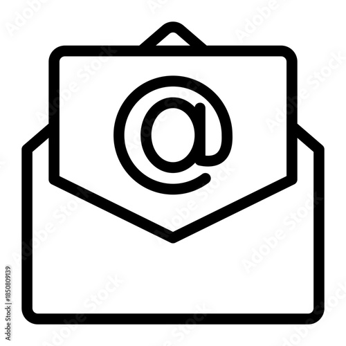 Mail Letter Envelope Message Icon from Data Analysis Icon Collection (Outline style)