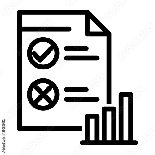 Condition Analysis Statistical Performance Icon from Data Analysis Icon Collection (Outline style)