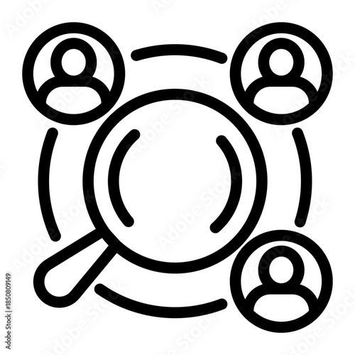 Behavior Analytics Research Competitor Icon from Data Analysis Icon Collection (Outline style)