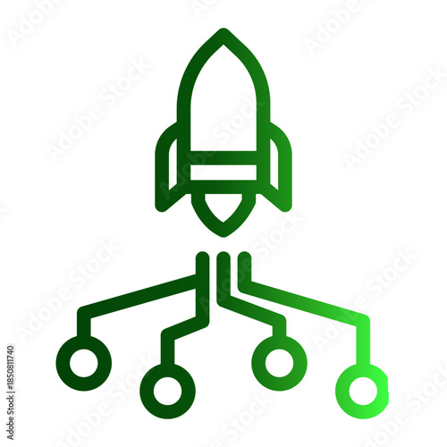 High Speed Data Transfer Network Icon from Data Analysis Icon Collection (Outline Gradient style)