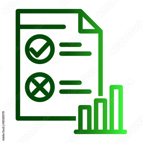 Condition Analysis Statistical Performance Icon from Data Analysis Icon Collection (Outline Gradient style)