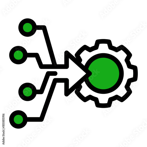 Digital Technology Input Source Icon from Data Analysis Icon Collection (Outline Color Lineal style)