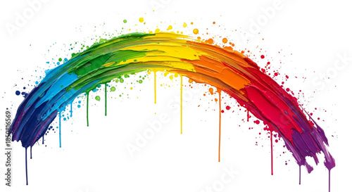 Vibrant Rainbow Paint Splash Inspiring Creativity and Joy for Design Projects and Celebrations