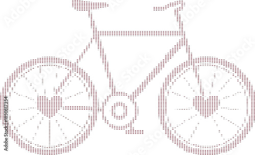 Vintage Bicycle Hearts Romance Cycling Vector Illustration