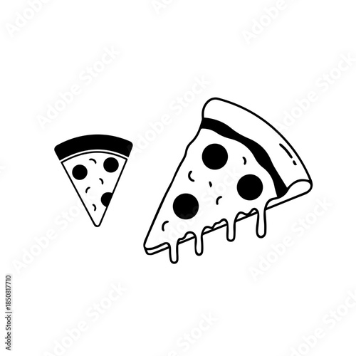 Two slices of cheese pizza