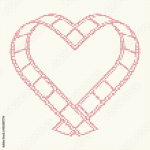 Heart Pattern Seamless Textile Design Romantic Valentine Decoration