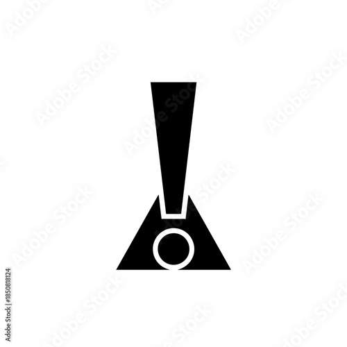 Black and white symbol with circle and line