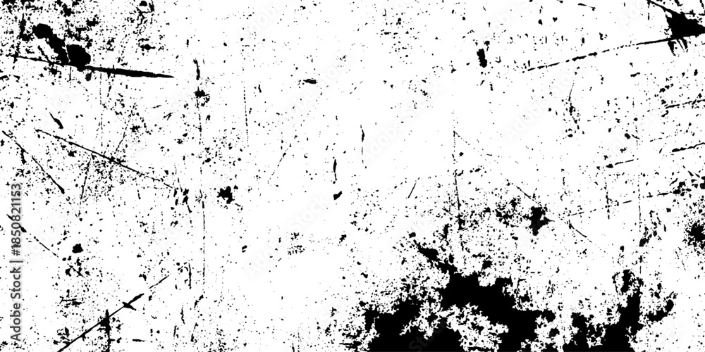 Obraz premium Abstract grunge background, Old damage Dirty grainy and scratches, Monochrome abstract splattered background. Grunge texture black and white rough vintage distress background,
