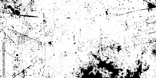 Abstract grunge background, Old damage Dirty grainy and scratches, Monochrome abstract splattered background. Grunge texture black and white rough vintage distress background,