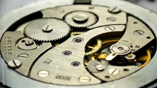 Wallpaper Mural Intricate watch mechanism with visible gears and cogs in motion Torontodigital.ca