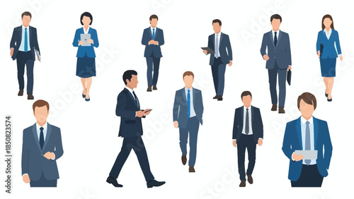 Professional Business People in Formal Attire for Corporate and Office Environments